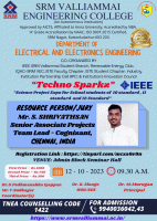 TECHNO SPARKZ EEE Technical School Project Expo Poster